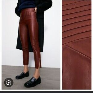 Zara faux leather leggings